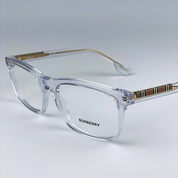 NEW Burberry BE2334 Elm 3024 Transparent Rectangle Unisex Eyeglasses - Picture 8 of 12